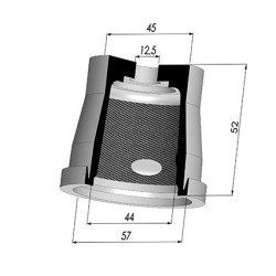 Membrana - Øest 57MM - Øint 44MM - H 52MM