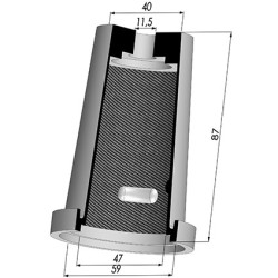 Membrana - Øest 59MM - Øint 47MM - H 87MM
