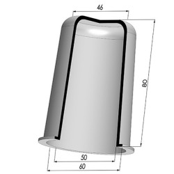Membrana - Øest 60MM - Øint 50MM - H 80MM