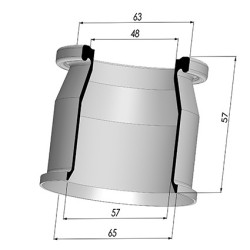 Membrana - Øest 65MM - Øint 57MM - H 57MM
