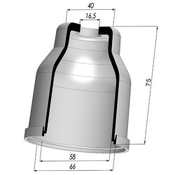 Membrana - Øest 66MM - Øint 58MM - H 75MM