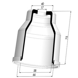 Membrana - Øest 66MM - Øint 58MM - H 75MM