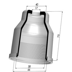 Membrana - Øest 66MM - Øint 58MM - H 75MM
