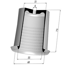 Membrana - Øest 68MM - Øint 55MM - H 73MM
