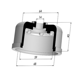 Membrana - Øest 68MM - Øint 59MM - H 40MM