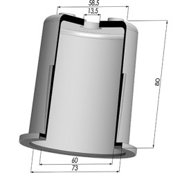 Membrana - Øest 73MM - Øint 60MM - H 80MM