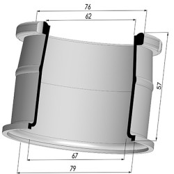 Membrana - Øest 79MM - Øint 67MM - H 57MM
