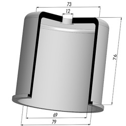 Membrana - Øest 79MM - Øint 69MM - H 76MM