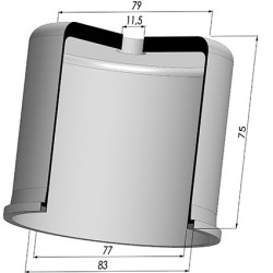 Membrana - Øest 83MM - Øint 77MM - H 75MM
