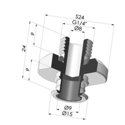 Inserto a resca  G1/4" - con filtro