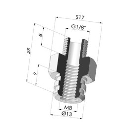 Inserto a resca  G1/8"