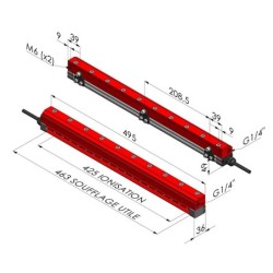 Lama d'aria ionizzante  Serie RA ION 425 - L 495MM