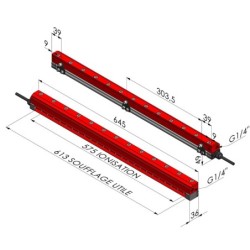 Lama d'aria ionizzante  Serie RA ION 575- L 645MM
