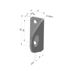 Staffa di fissaggio per ugello G1/4"