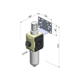 Gruppo trattamento aria 14000 l/mn - F 5µm