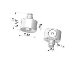 Ventosa a effetto Bernoulli - Ø 30 MM