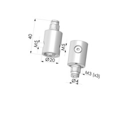 Ventosa a effetto Bernoulli - Ø 20 MM
