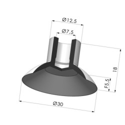 Ventosa manuale Serie VM Ø 30 MM