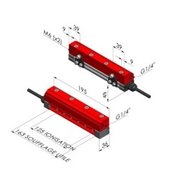 Lama d'aria ionizzante  Serie RA ION 125- L 195MM