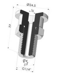 Inserto a resca  Maschio G1/4" con dado