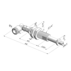 Assieme Molla Serie ER M5 - Z 20MM - Anti rotazione con cannula - Attacco vuoto a gomito