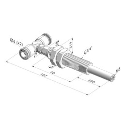 Assieme Molla Serie ER M5 - Z 30MM - Anti rotazione - Attacco vuoto a T