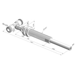 Assieme Molla Serie ER M5 - Z 50MM - Anti rotazione - Attacco vuoto a T