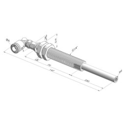 Assieme Molla Serie ER M5 - Z 50MM - Anti rotazione - Attacco vuoto a gomito