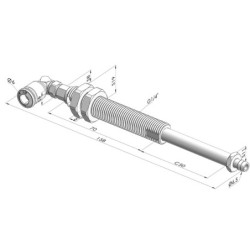 Assieme Molla Serie ER M5 - Z 50MM - Anti rotazione con cannula - Attacco vuoto a gomito