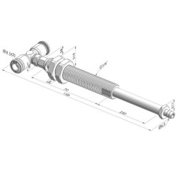Assieme Molla Serie ER M5 - Z 50MM - Anti rotazione con cannula - Attacco vuoto a T
