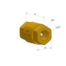 Valvola di Non Ritorno Serie VRV - Øvuoto 3/8G