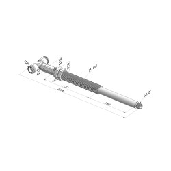 Assieme Molla Serie ER M18 - Z 80MM - Anti rotazione - Attacco vuoto a T