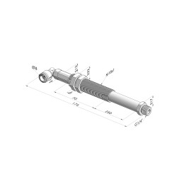 Assieme Molla Serie ER M14 - Z 50MM - Anti rotazione - Attacco vuoto a gomito