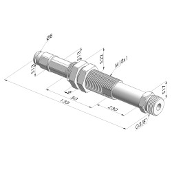 Assieme Molla Serie ER M38 - Z 30MM - Anti rotazione - Attacco vuoto dritto