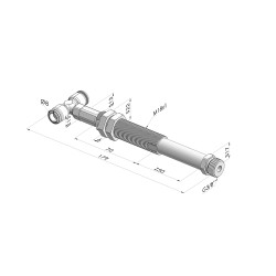 Assieme Molla Serie ER M38 - Z 50MM - Anti rotazione - Attacco vuoto a T