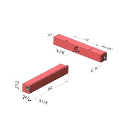 Ugello a getto piatto a 90°  Serie BJP - G3/8"