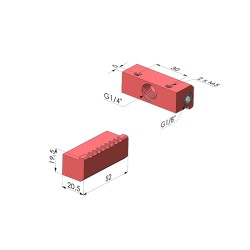Ugello a getto piatto a 90°  Serie BJP - G1/4"