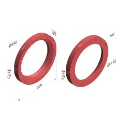 Lama d'aria flusso circolare  Serie RAC -2 ØInt 178MM