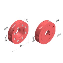 Lama d'aria flusso circolare  Serie RAC -2 ØInt 25MM