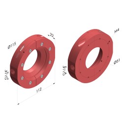 Lama d'aria flusso circolare  Serie RAC -2 ØInt 51MM