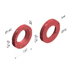 Lama d'aria flusso circolare  Serie RAC -2 ØInt 76MM