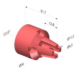 Ugello a getto rotondo Serie BS - G1/2"