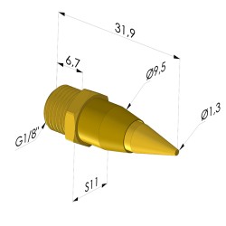 Ugello a getto rotondo Serie BS - G1/8"