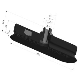 Ventosa Ovale Serie 4OF 85x23mm M18