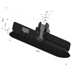 Ventosa Ovale Serie 4OF 85x23mm M14