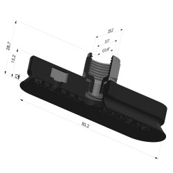 Ventosa Ovale Serie 4OF 85x23mm F14