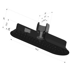 Ventosa Ovale Serie 4OF 94x32mm F14