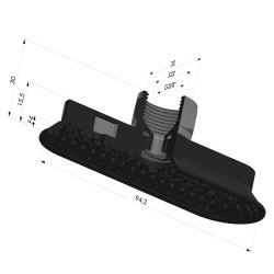 Ventosa Ovale Serie 4OF 94x32mm F38