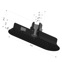 Ventosa Ovale Serie 4OF 94x32mm M38