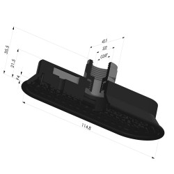 Ventosa Ovale Serie 4OF 115x43mm F38